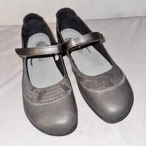 Naot KIREI Mary Jane Brown Gray Taupe Leather Women’s Flats Shoes 39 (US 8M)